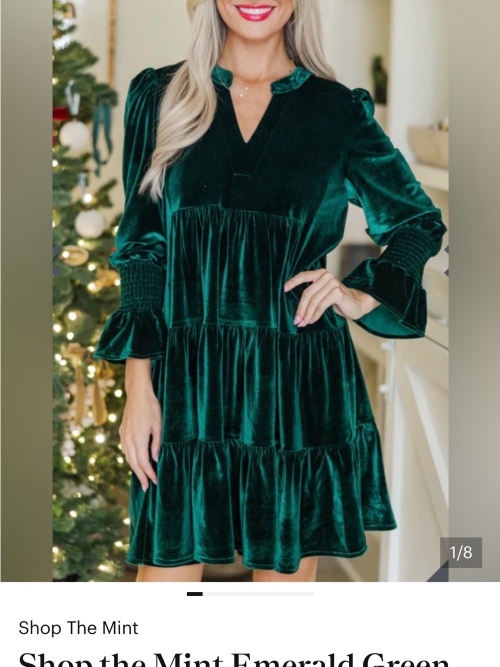 Shop The Mint Emerald Green Velvet Mini Dress